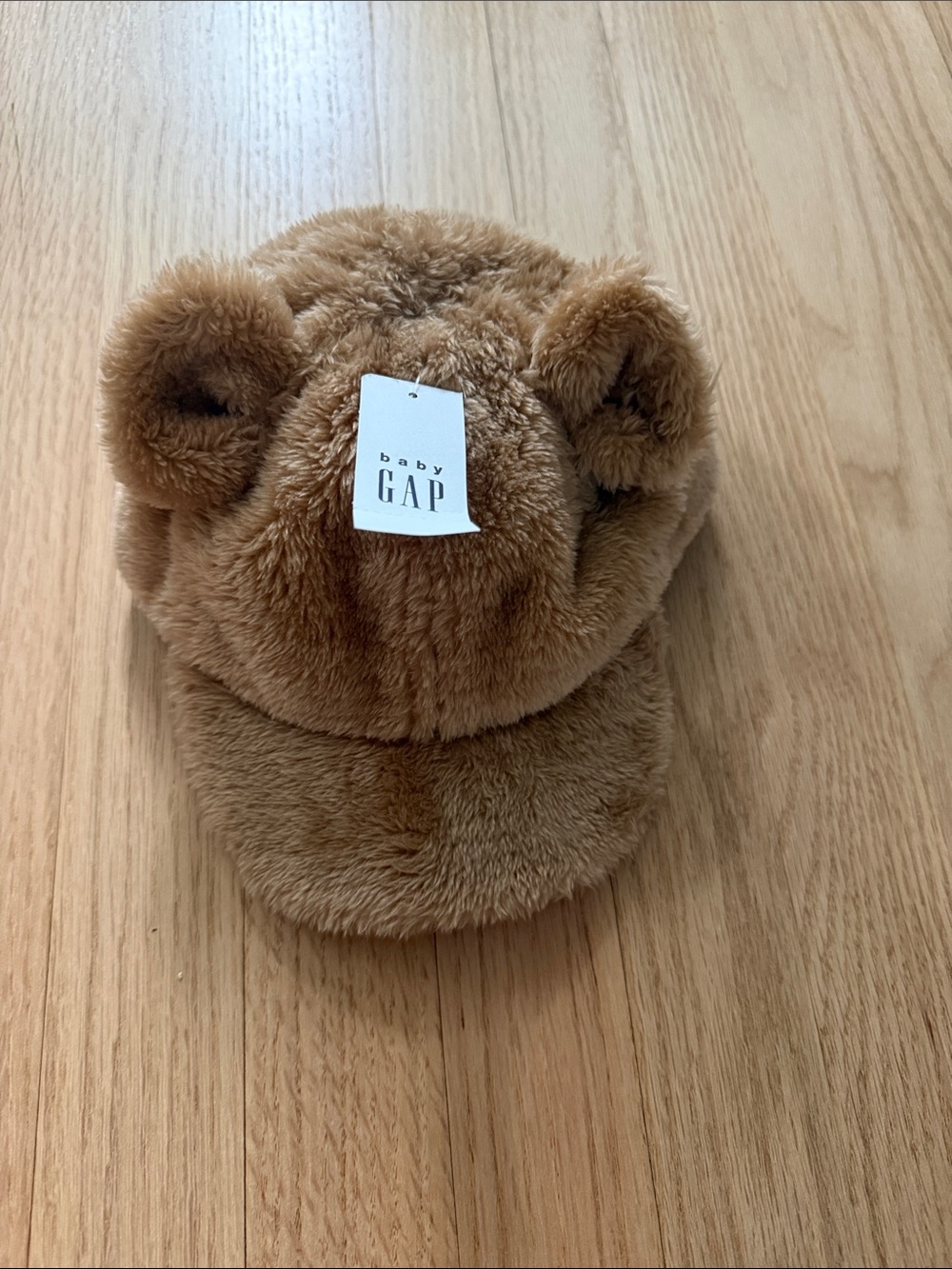 GAP kids Plush Bear-Ear Cap - Tan Brown
